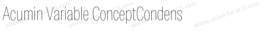 Acumin Variable ConceptCondensed Bl字体转换